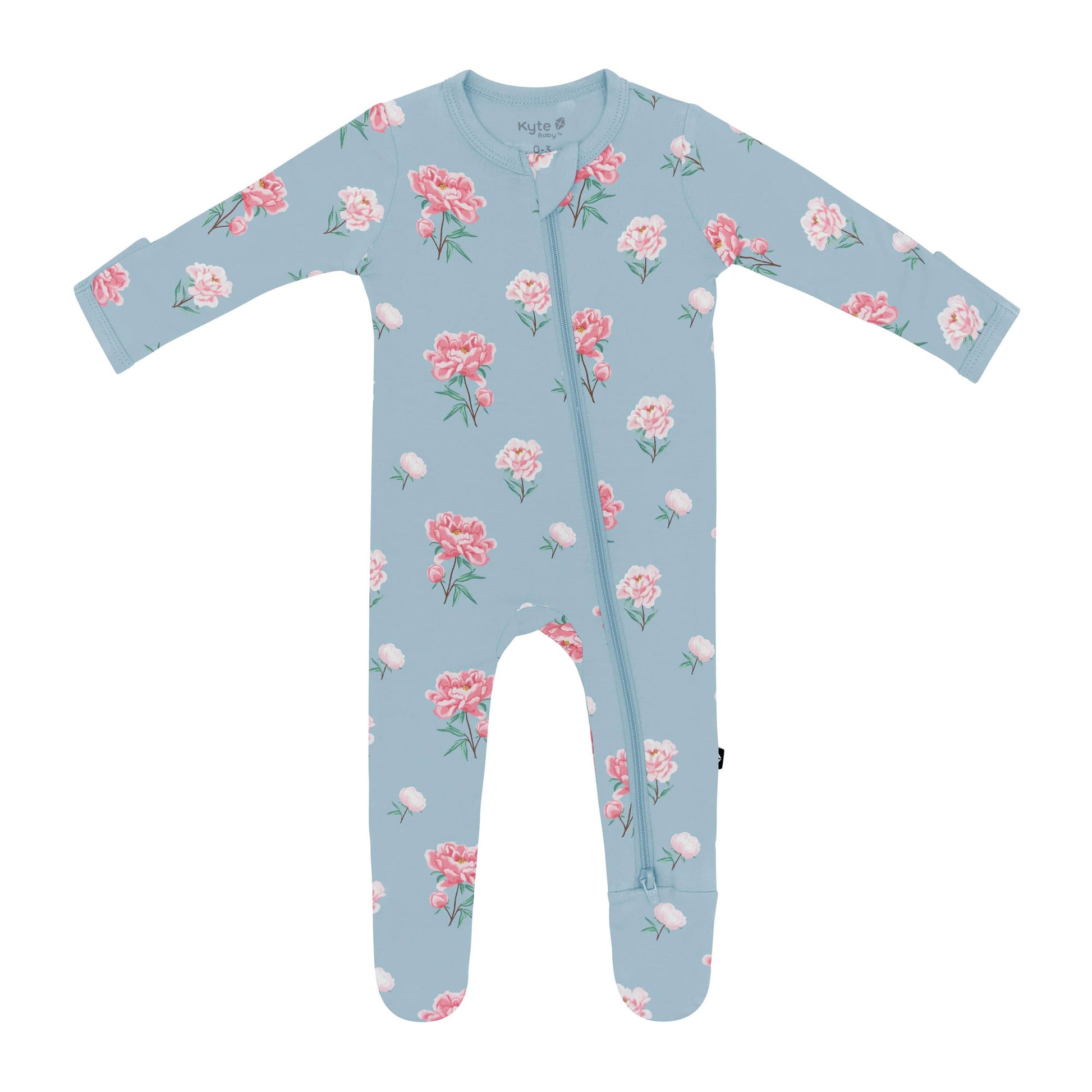 Kyte BABY Zippered Footie Pajama - Peony