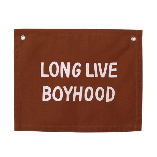 Imani and kids Long Live Boyhood Canvas Banner