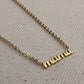 Miel & Gold Mama Necklace 18k Gold Filled