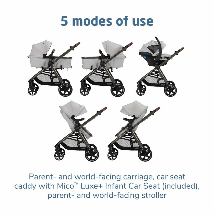 Maxi-Cosi Zelia Luxe+ 5-in-1 Travel System with Mico Luxe+