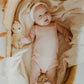 Mebie Baby Pink Bow Pointelle Tank Bodysuit