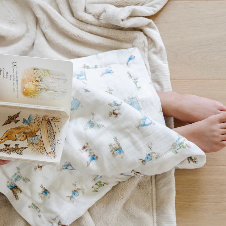 Saranoni Bamboo Rayon Muslin / Lush Mini Blanket - Peter Rabbit