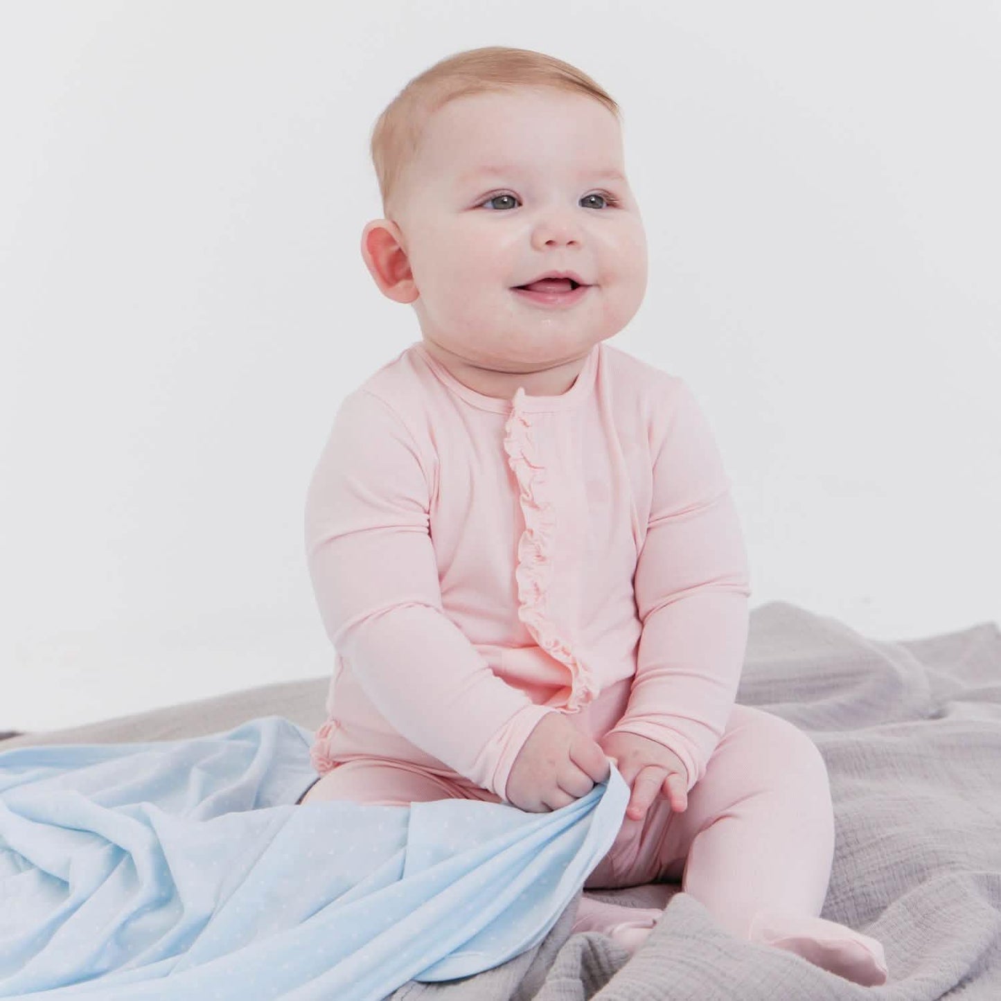 Magnetic Me Modal Magnetic Footie With Ruffle - Pink Dogwood