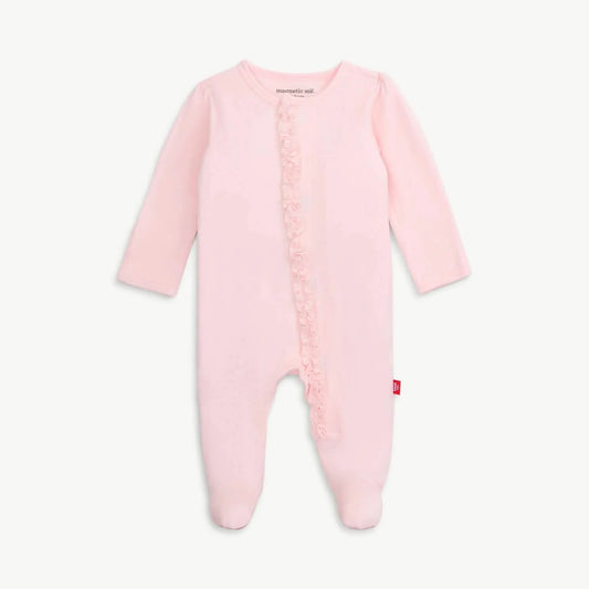 Magnetic Me Modal Magnetic Footie With Ruffle - Pink Dogwood