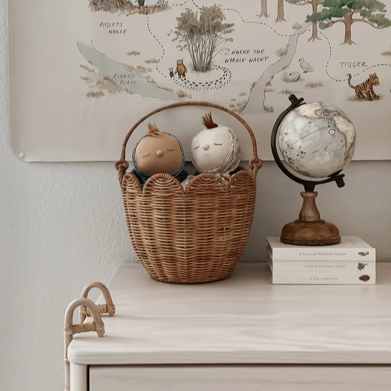 Olli Ella Rattan Tulip Carry Basket