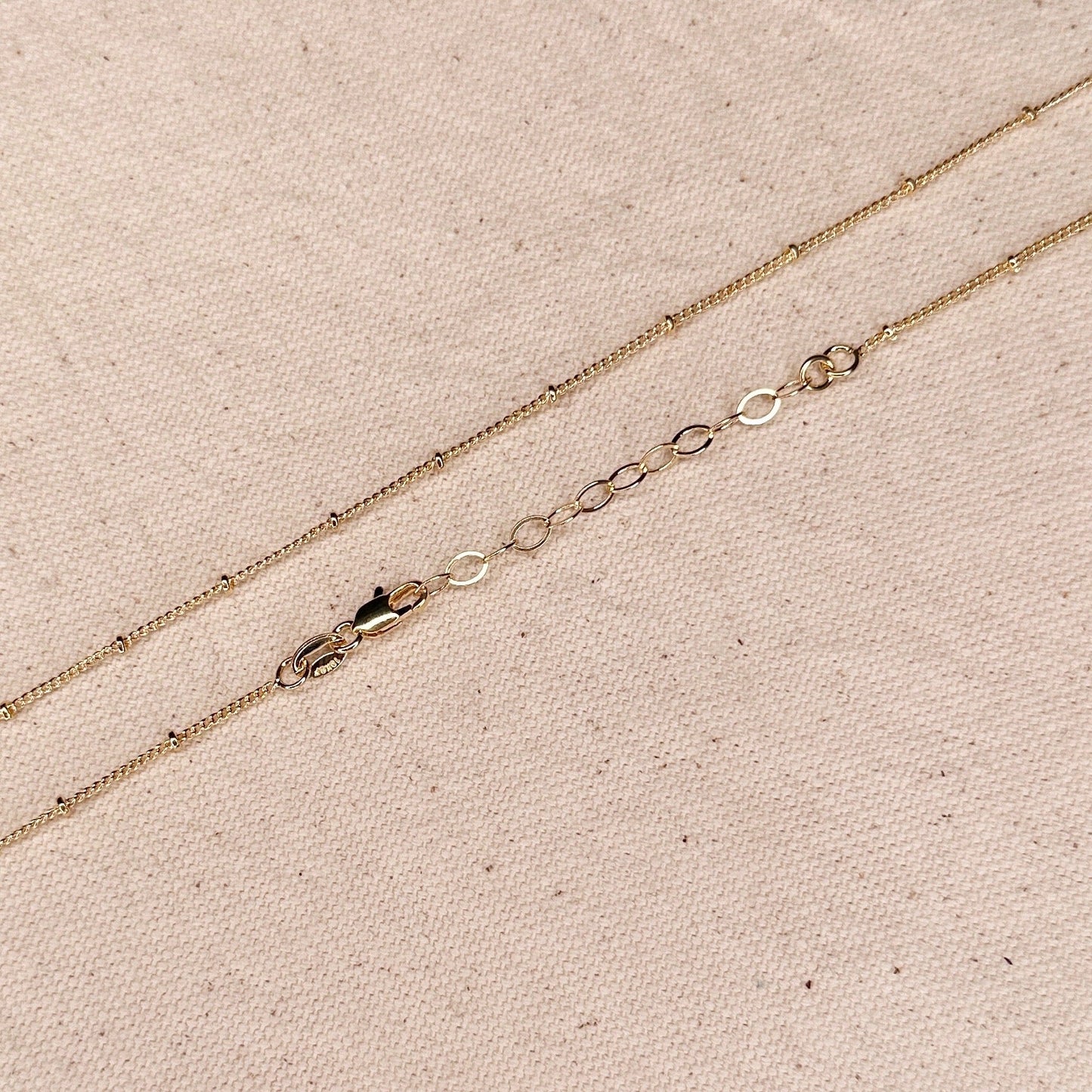 Miel & Gold Satellite Chain Necklace 1mm 18k Gold Filled