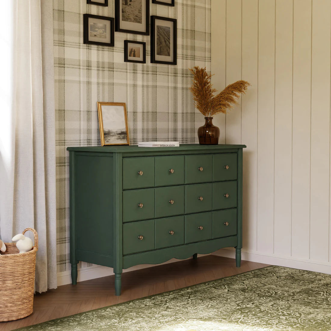 Liberty 6-Drawer Assembled Dresser - Forest Green