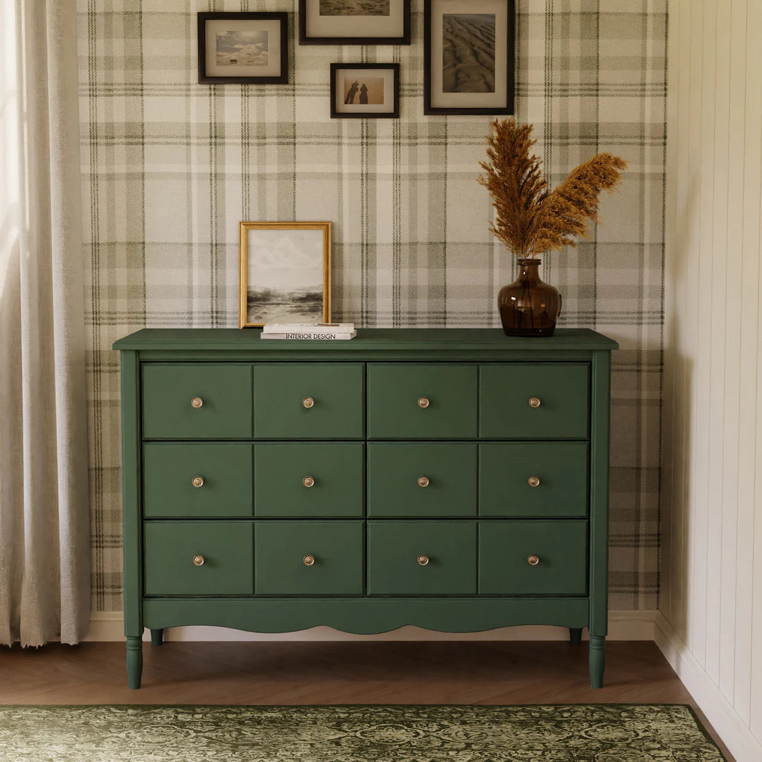 Liberty 6-Drawer Assembled Dresser - Forest Green