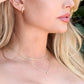 Miel & Gold Mini Cz Solitaire Necklace 18k Gold Filled