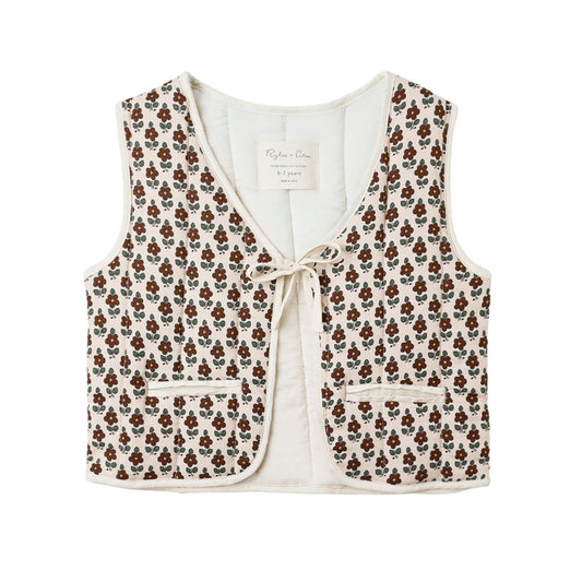 Rylee and Cru Quilted Vest - Harvest Floral