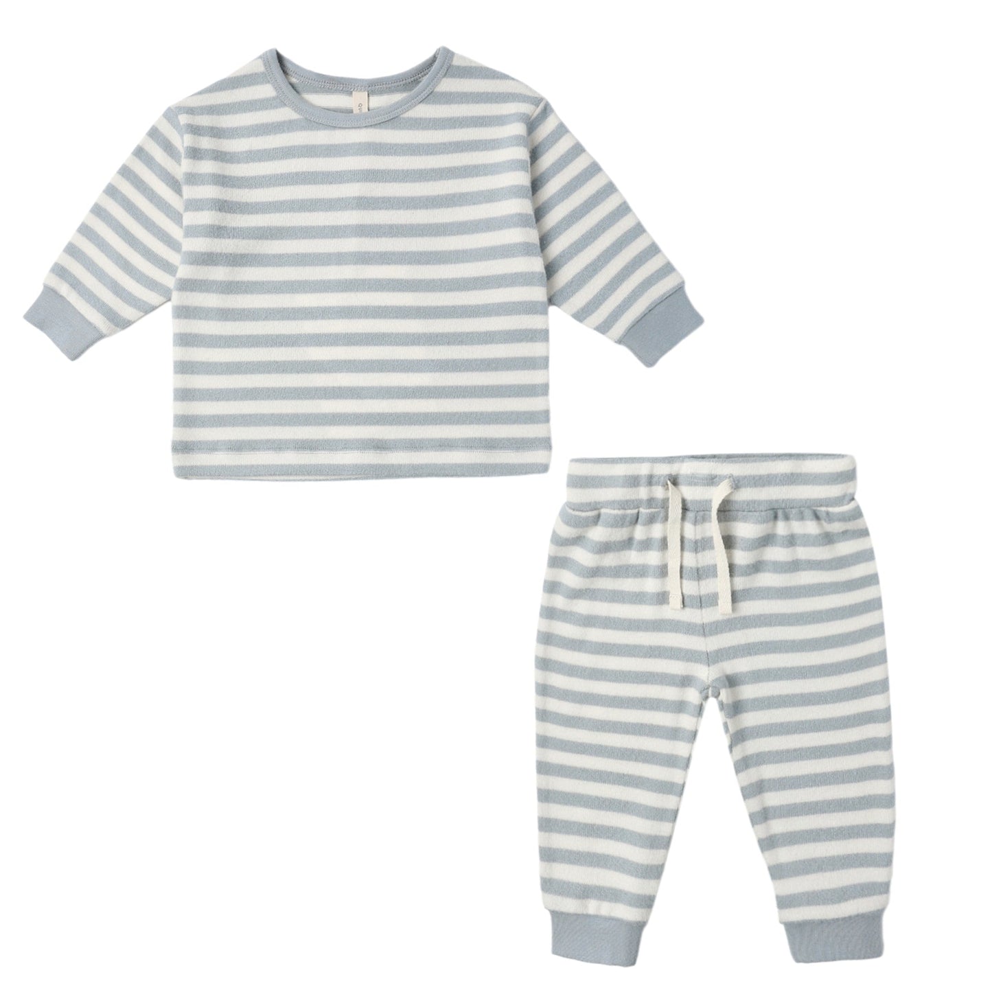 Quincy Mae Cozy Set - Blue Stripe