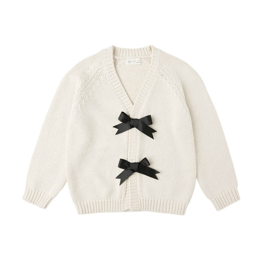 Rylee and Cru Bow Cardigan - Natural