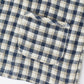 Rylee and Cru Woven Henley Tee - Navy Check