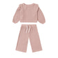 Quincy Mae Ruffle Cozy Set - Rose