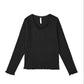 Rylee and Cru Ribbed Long Sleeve - Black
