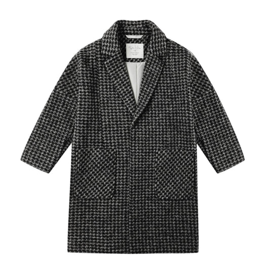 Rylee and Cru Longline Coat - Micro Check