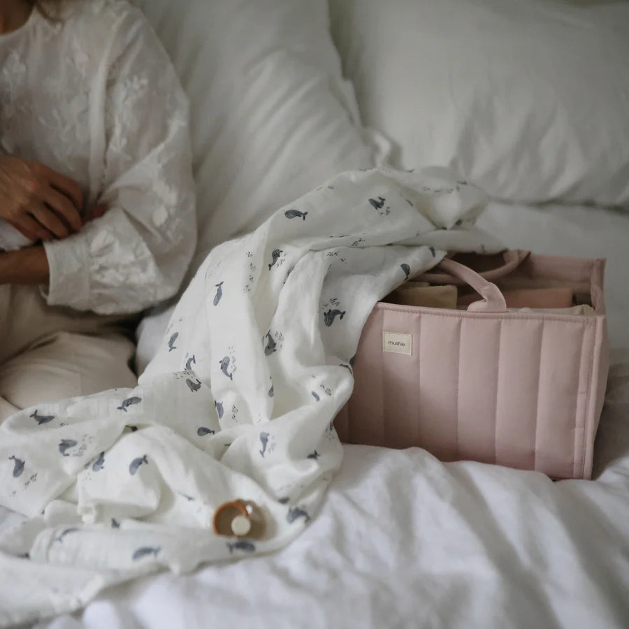 Mushie Diaper Caddy - Blush