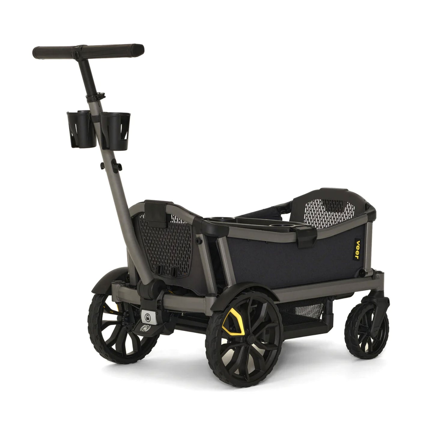 Veer Cruiser City Essentials Bundle - Cruiser City / Retractable Canopy / Leather Grips / Cargo Nets - Gray Granite