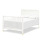 Namesake Brimsley Tambour 4-in-1 Convertible Crib - Warm White with full bed conversion kit