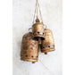 Creative Co-op Metal Bell on Jute Rope with Star Cut-Outs