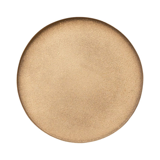 Creative Co-op Round Decorative Textured Metal Tray 12" - Gold Finish