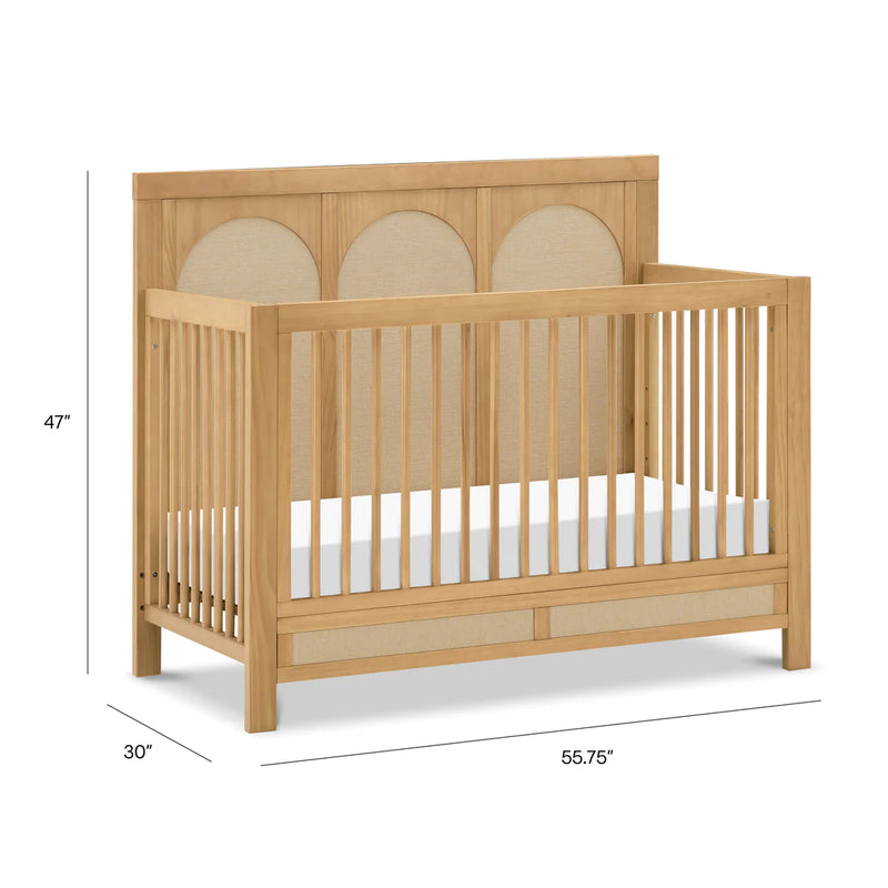 Namesake Eloise 4-in-1 Convertible Crib - Honey and Performance Sand Eco-Weave