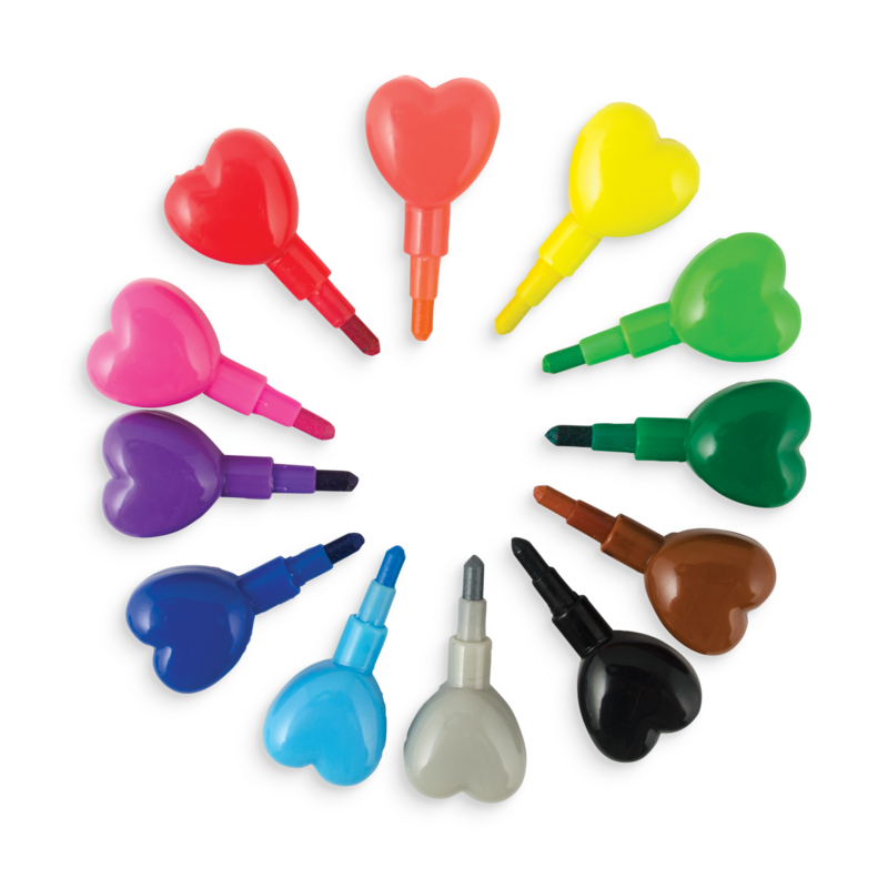 OOLY Heart-to-Heart Stackable Crayons