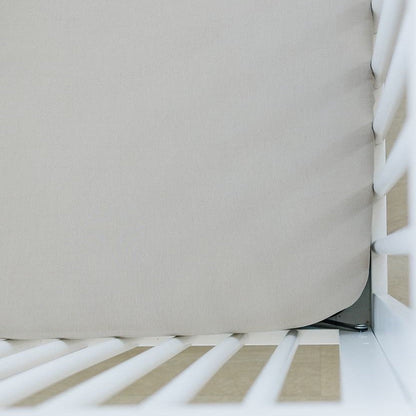 Mebie Baby Bamboo Stretch Crib Sheet - Oatmeal 