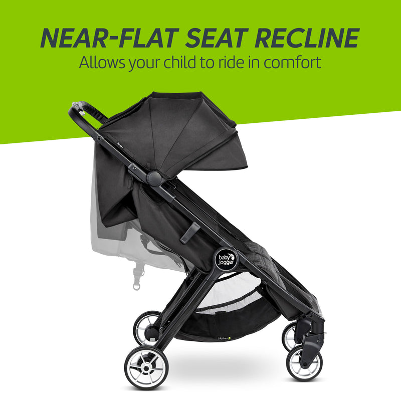 Baby Jogger City Tour 2 Double Stroller near-flat recline