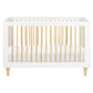 Babyletto Lolly 3-in-1 Convertible Crib with Toddler Bed Conversion Kit - White/Washed Natural