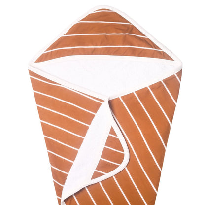 Copper Pearl Knit Hooded Towel -  Camel