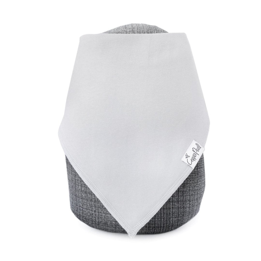 Copper Pearl Single Baby Bandana Bib - Grey