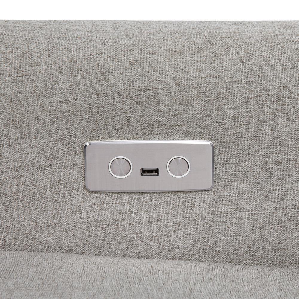 Babyletto Kiwi Glider Recliner w/ Electronic Control and USB - Performance Grey Eco-Weave