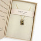 Made by Mary Gold Filled Mini Lennon Rectangle Necklace - "MAMA" on One Line