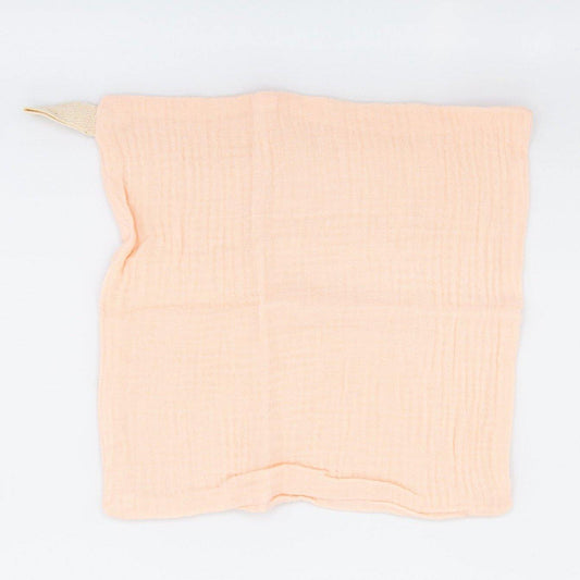 The Baby Cubby Cotton Muslin Pacifier Lovey with Loop - Light Pink