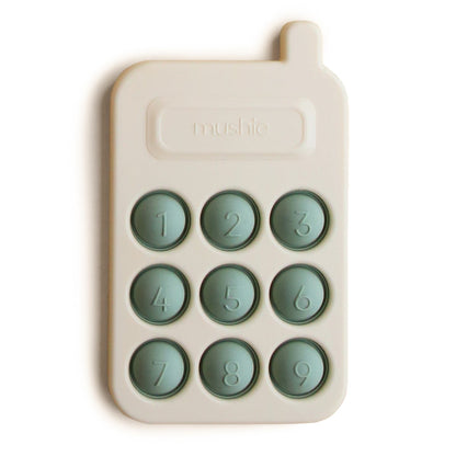 Mushie Phone Press Toy - Cambridge Blue