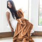Woman with Saranoni Lush XL Blanket - Camel