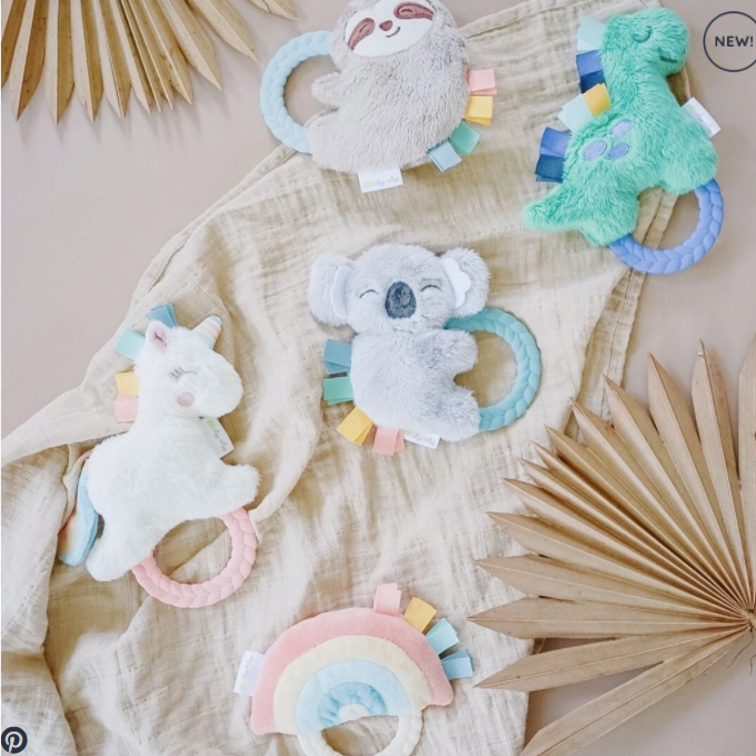 Itzy Ritzy Ritzy Rattle Pal - Plush Rattle Pal with Teether