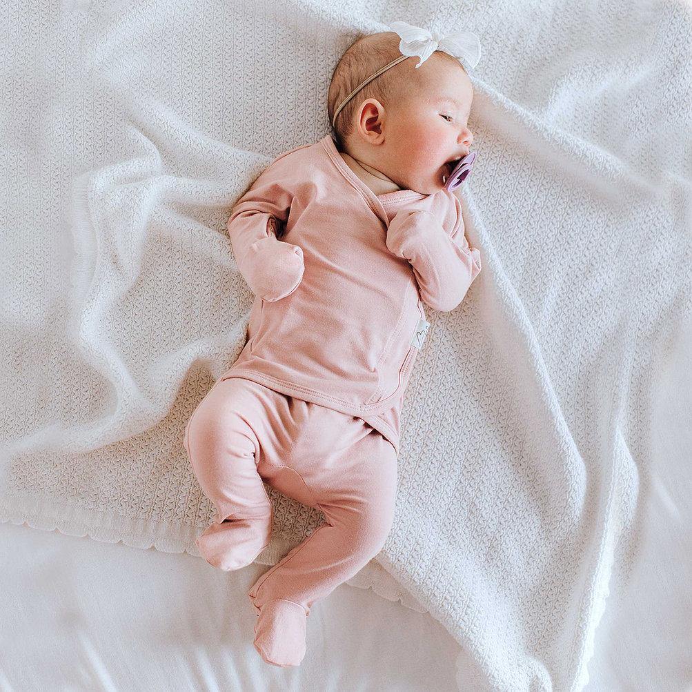 Bonsie Skin to Skin Babywear Footie - Peony