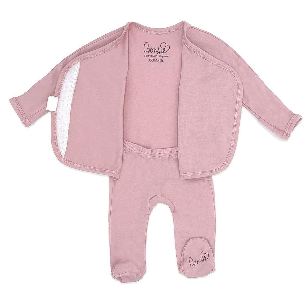 Bonsie Skin to Skin Babywear Footie - Peony