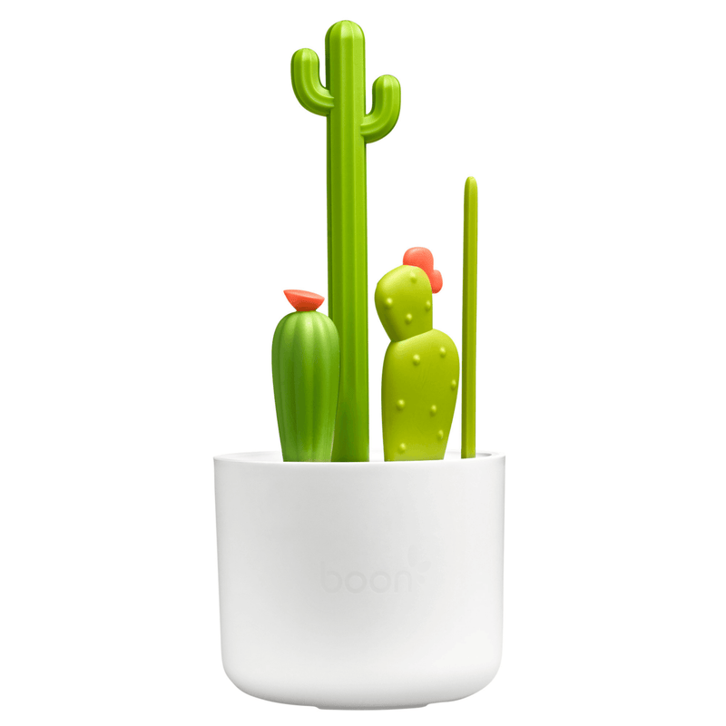 Boon CACTI Bottle Cleaning Brush Set - White/Green