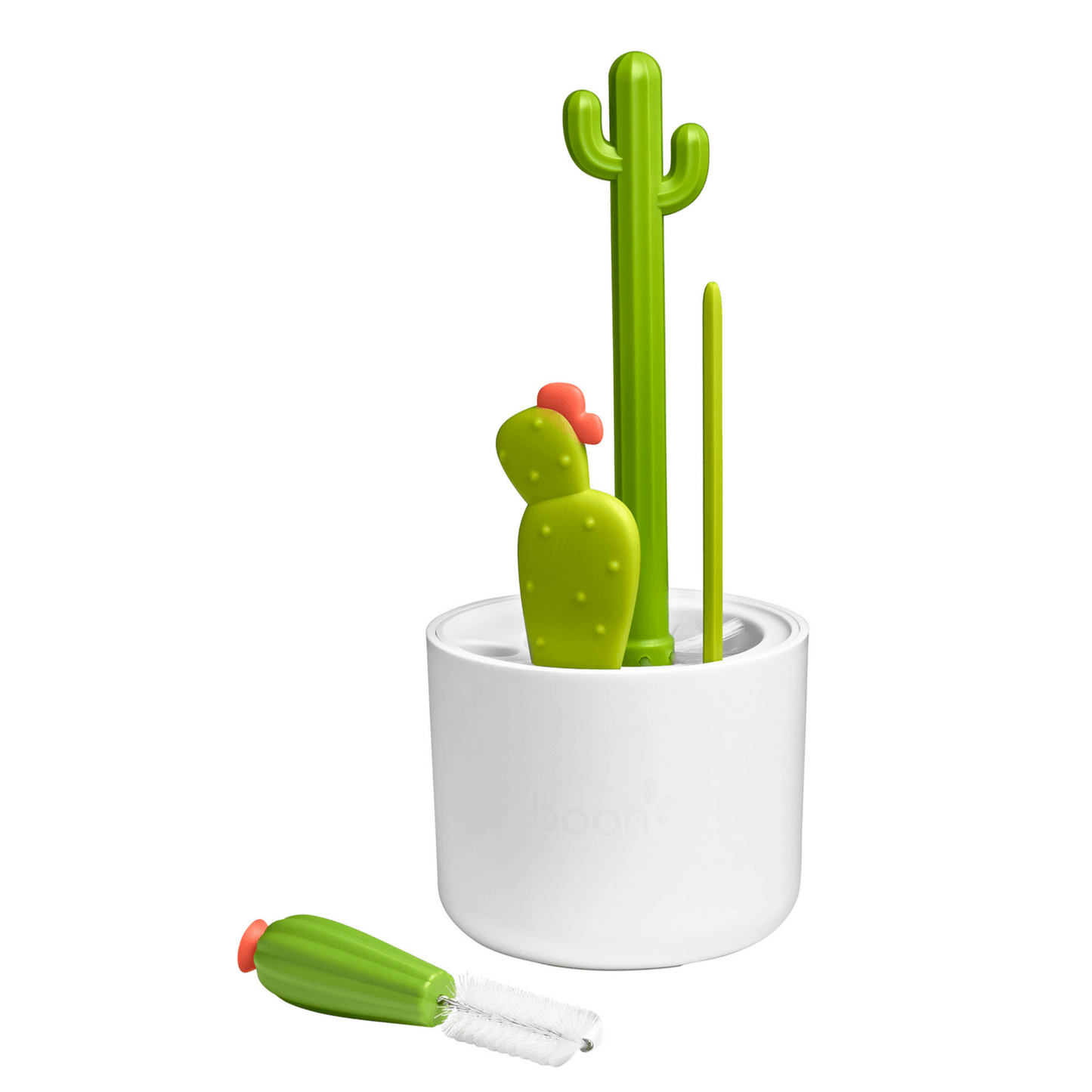 Boon CACTI Bottle Cleaning Brush Set - White/Green