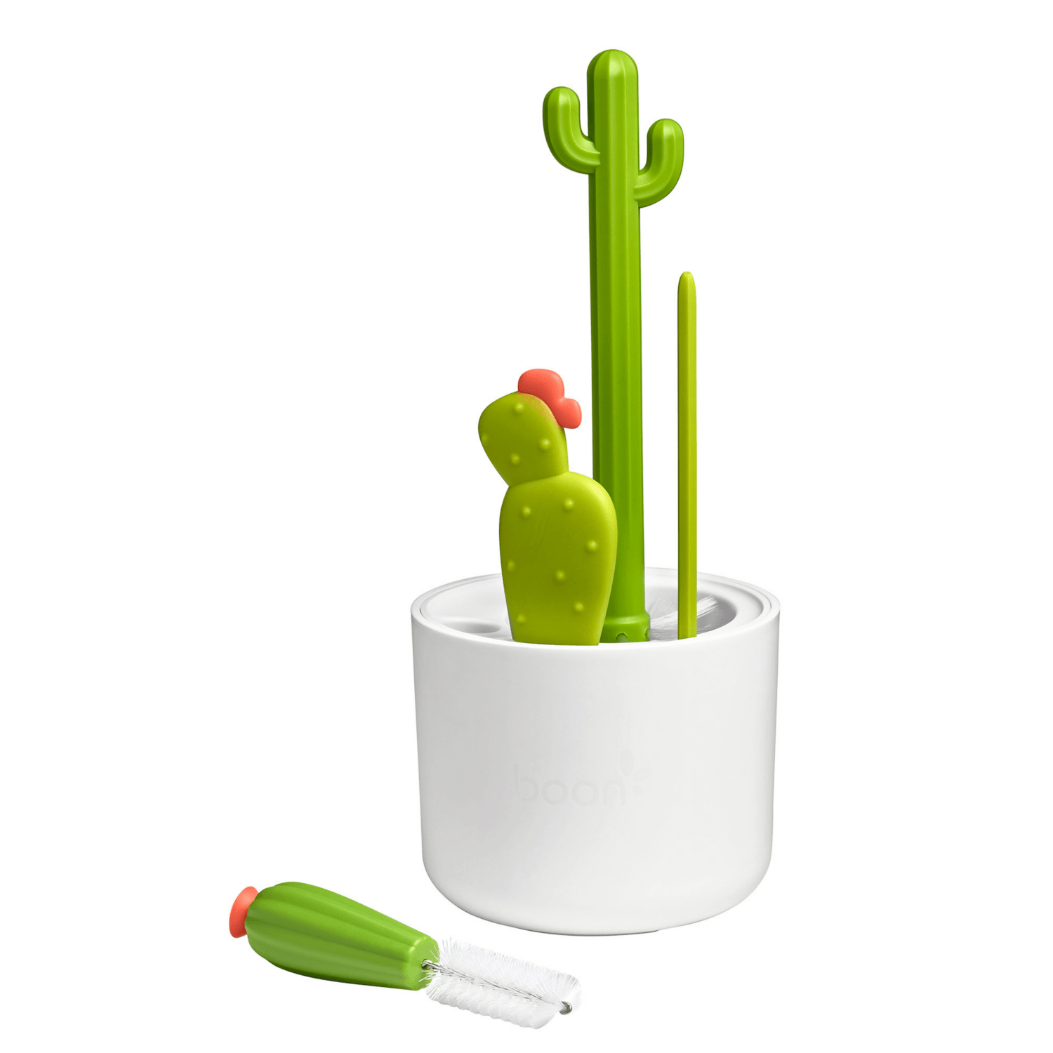 Boon CACTI Bottle Cleaning Brush Set - White/Green