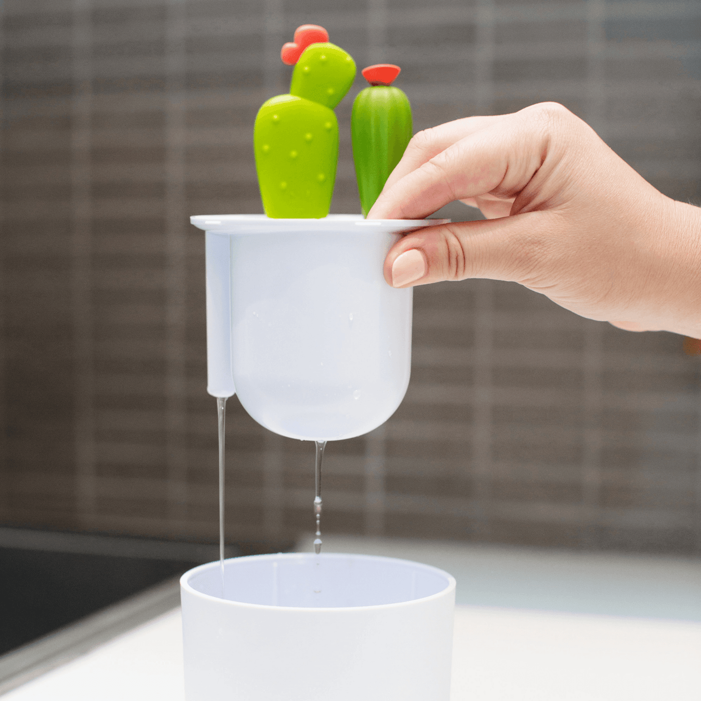 Boon CACTI Bottle Cleaning Brush Set - White/Green