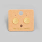 Fame Circle Disc Stud Earrings - Gold