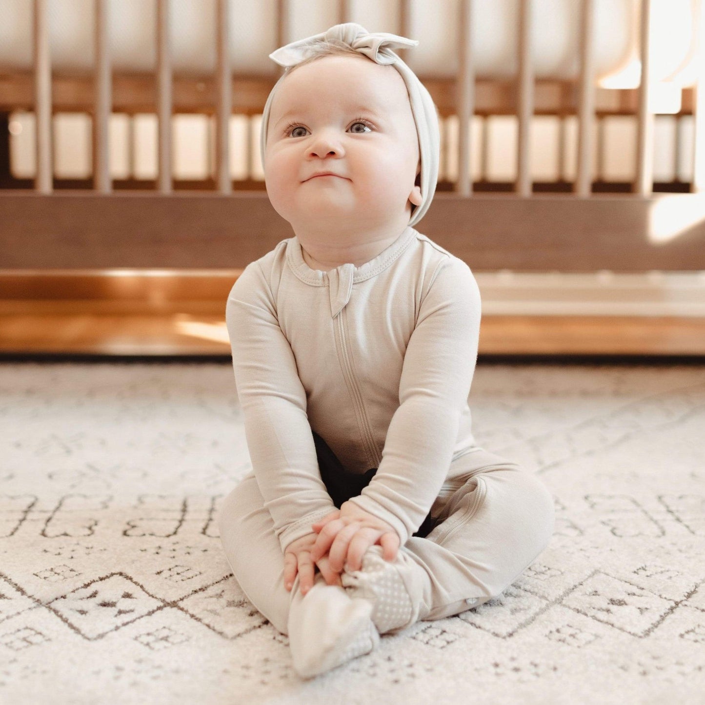 Kyte BABY Zippered Footie - Oat