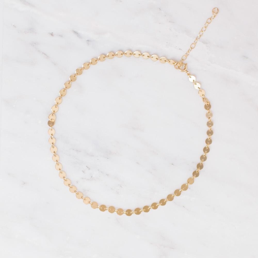 Made by Mary Gold Filled Poppy Choker Necklace
