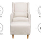 Babyletto Toco Swivel Glider and Ottoman - Performance Cream Eco-Weave with Natural Feet