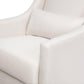 Babyletto Toco Swivel Glider and Ottoman - Performance Cream Eco-Weave with Natural Feet
